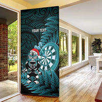 Personalised New Zealand Darts Christmas Door Cover Maori Fern Merry Dartsmas LT14 - Polynesian Pride