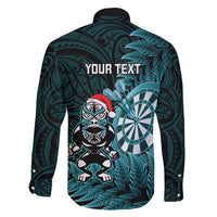 Personalised New Zealand Darts Christmas Family Matching Summer Maxi Dress and Hawaiian Shirt Maori Fern Merry Dartsmas LT14 - Polynesian Pride