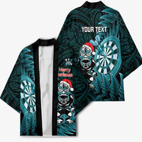 Personalised New Zealand Darts Christmas Kimono Maori Fern Merry Dartsmas LT14 - Polynesian Pride