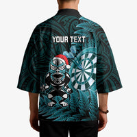 Personalised New Zealand Darts Christmas Kimono Maori Fern Merry Dartsmas LT14 - Polynesian Pride