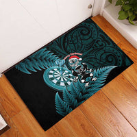 New Zealand Darts Christmas Rubber Doormat Maori Fern Merry Dartsmas LT14 - Polynesian Pride