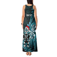 Personalised New Zealand Darts Christmas Tank Maxi Dress Maori Fern Merry Dartsmas LT14 - Polynesian Pride