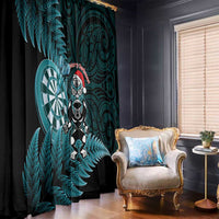 New Zealand Darts Christmas Window Curtain Maori Fern Merry Dartsmas LT14 - Polynesian Pride