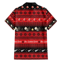 New Zealand Darts Christmas Family Matching Short Sleeve Bodycon Dress and Hawaiian Shirt Merry Xmas Aotearoa Maori Red LT14 - Polynesian Pride