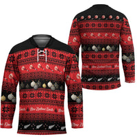 New Zealand Darts Christmas Hockey Jersey Merry Xmas Aotearoa Maori Red LT14 - Polynesian Pride