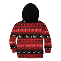 New Zealand Darts Christmas Kid Hoodie Merry Xmas Aotearoa Maori Red LT14 - Polynesian Pride