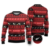 New Zealand Darts Christmas Ugly Christmas Sweater Merry Xmas Aotearoa Maori Red LT14 Red - Polynesian Pride