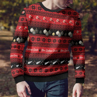 New Zealand Darts Christmas Ugly Christmas Sweater Merry Xmas Aotearoa Maori Red LT14 - Polynesian Pride