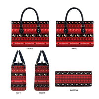 New Zealand Darts Christmas Leather Bag Merry Xmas Aotearoa Maori Red - Polynesian Pride