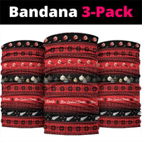 New Zealand Darts Christmas Neck Gaiter Merry Xmas Aotearoa Maori Red LT14 package One Size: 25*50cm Red - Polynesian Pride