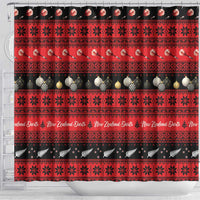 New Zealand Darts Christmas Shower Curtain Merry Xmas Aotearoa Maori Red LT14 - Polynesian Pride