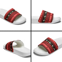New Zealand Darts Christmas Slide Sandals Merry Xmas Aotearoa Maori Red LT14 - Polynesian Pride