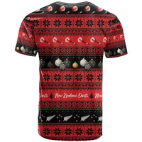 New Zealand Darts Christmas T Shirt Merry Xmas Aotearoa Maori Red LT14 - Polynesian Pride