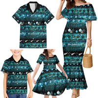 New Zealand Darts Christmas Family Matching Mermaid Dress and Hawaiian Shirt Merry Xmas Aotearoa Maori Paua Shell LT14 - Polynesian Pride