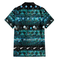 New Zealand Darts Christmas Family Matching Off The Shoulder Long Sleeve Dress and Hawaiian Shirt Merry Xmas Aotearoa Maori Paua Shell LT14 - Polynesian Pride