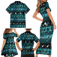 New Zealand Darts Christmas Family Matching Short Sleeve Bodycon Dress and Hawaiian Shirt Merry Xmas Aotearoa Maori Paua Shell LT14 - Polynesian Pride