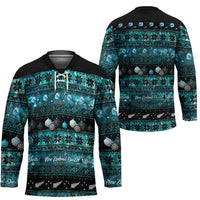 New Zealand Darts Christmas Hockey Jersey Merry Xmas Aotearoa Maori Paua Shell LT14 - Polynesian Pride