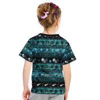 New Zealand Darts Christmas Kid T Shirt Merry Xmas Aotearoa Maori Paua Shell LT14 - Polynesian Pride