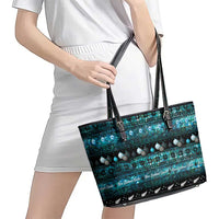 New Zealand Darts Christmas Leather Tote Bag Merry Xmas Aotearoa Maori Paua Shell LT14 - Polynesian Pride