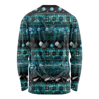 New Zealand Darts Christmas Long Sleeve Shirt Merry Xmas Aotearoa Maori Paua Shell LT14 - Polynesian Pride