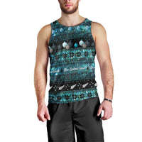 New Zealand Darts Christmas Men Tank Top Merry Xmas Aotearoa Maori Paua Shell LT14 - Polynesian Pride