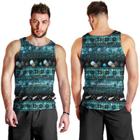 New Zealand Darts Christmas Men Tank Top Merry Xmas Aotearoa Maori Paua Shell LT14 - Polynesian Pride