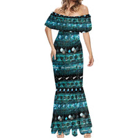 New Zealand Darts Christmas Mermaid Dress Merry Xmas Aotearoa Maori Paua Shell LT14 - Polynesian Pride