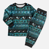 New Zealand Darts Christmas Pajama Set Merry Xmas Aotearoa Maori Paua Shell - Polynesian Pride
