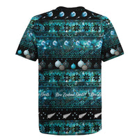 New Zealand Darts Christmas Rugby Jersey Merry Xmas Aotearoa Maori Paua Shell LT14 - Polynesian Pride