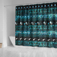 New Zealand Darts Christmas Shower Curtain Merry Xmas Aotearoa Maori Paua Shell LT14 - Polynesian Pride