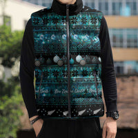 New Zealand Darts Christmas Sleeveless Puffer Jacket Merry Xmas Aotearoa Maori Paua Shell - Polynesian Pride