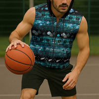New Zealand Darts Christmas Sleeveless Zip Hoodie Merry Xmas Aotearoa Maori Paua Shell LT14 - Polynesian Pride
