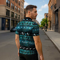 New Zealand Darts Christmas Zipper Polo Shirt Merry Xmas Aotearoa Maori Paua Shell LT14 - Polynesian Pride