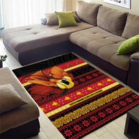 Papua New Guinea Christmas Area Rug Bikpela hamamas blong dispela Krismas LT14 - Polynesian Pride