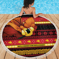 Papua New Guinea Christmas Beach Blanket Bikpela hamamas blong dispela Krismas LT14 - Polynesian Pride