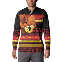 Papua New Guinea Christmas Button Sweatshirt Bikpela hamamas blong dispela Krismas - Polynesian Pride