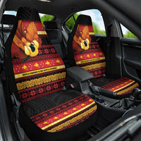 Papua New Guinea Christmas Car Seat Cover Bikpela hamamas blong dispela Krismas LT14 One Size Red - Polynesian Pride