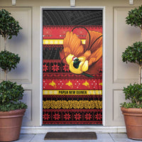 Papua New Guinea Christmas Door Cover Bikpela hamamas blong dispela Krismas LT14 Red - Polynesian Pride
