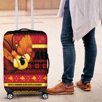 Papua New Guinea Christmas Luggage Cover Bikpela hamamas blong dispela Krismas LT14 Red - Polynesian Pride