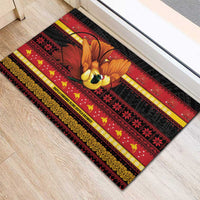 Papua New Guinea Christmas Rubber Doormat Bikpela hamamas blong dispela Krismas LT14 - Polynesian Pride