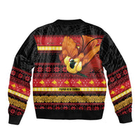 Papua New Guinea Christmas Sleeve Zip Bomber Jacket Bikpela hamamas blong dispela Krismas LT14 - Polynesian Pride