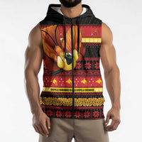 Papua New Guinea Christmas Sleeveless Zip Hoodie Bikpela hamamas blong dispela Krismas LT14 - Polynesian Pride