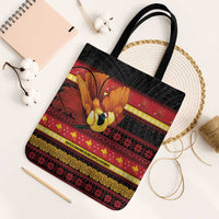 Papua New Guinea Christmas Tote Bag Bikpela hamamas blong dispela Krismas LT14 Black Strap One Size Red - Polynesian Pride