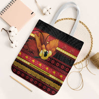 Papua New Guinea Christmas Tote Bag Bikpela hamamas blong dispela Krismas LT14 White Strap One Size Red - Polynesian Pride