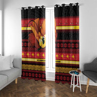 Papua New Guinea Christmas Window Curtain Bikpela hamamas blong dispela Krismas LT14 With Grommets Red - Polynesian Pride