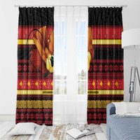 Papua New Guinea Christmas Window Curtain Bikpela hamamas blong dispela Krismas LT14 - Polynesian Pride