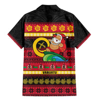 Vanuatu Christmas Family Matching Mermaid Dress and Hawaiian Shirt Joyeux Noel Surfing Santa With Boar Tusk LT14 - Polynesian Pride