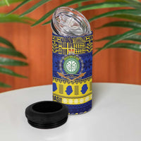 Niue Christmas 4 in 1 Can Cooler Tumbler Monuina e Kilisimasi Hiapo Motifs LT14 - Polynesian Pride