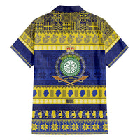 Niue Christmas Family Matching Short Sleeve Bodycon Dress and Hawaiian Shirt Monuina e Kilisimasi Hiapo Motifs LT14 - Polynesian Pride