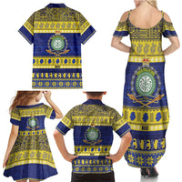Niue Christmas Family Matching Summer Maxi Dress and Hawaiian Shirt Monuina e Kilisimasi Hiapo Motifs LT14 - Polynesian Pride